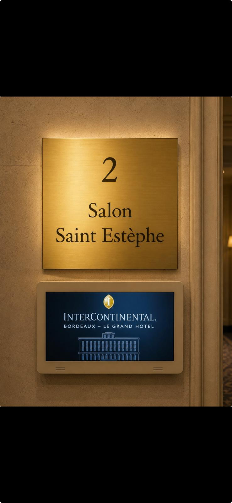 Signalétique d'une journée ostéo à l'InterContinental Bordeaux — Le Grand Hôtel
